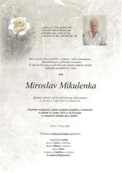 Smuteční oznámení Miroslav Mikulenka
