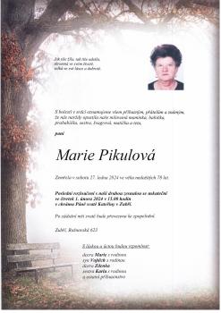 Smuteční oznámení Marie Pikulová