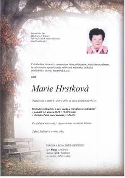 Smuteční oznámení Marie Hrstková