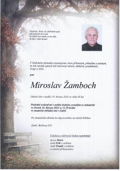 Smuteční oznámení Miroslav Žamboch