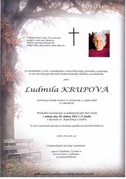 Smuteční oznámení Ludmila Krupová