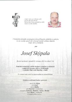 Smuteční oznámení Josef Skýpala