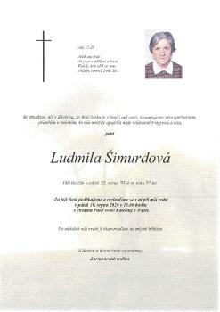 Smuteční oznámení Ludmila Šimurdová