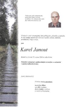 Smuteční oznámení Karel Janout