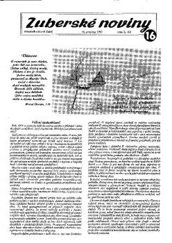 Zuberské noviny 1993 Prosinec